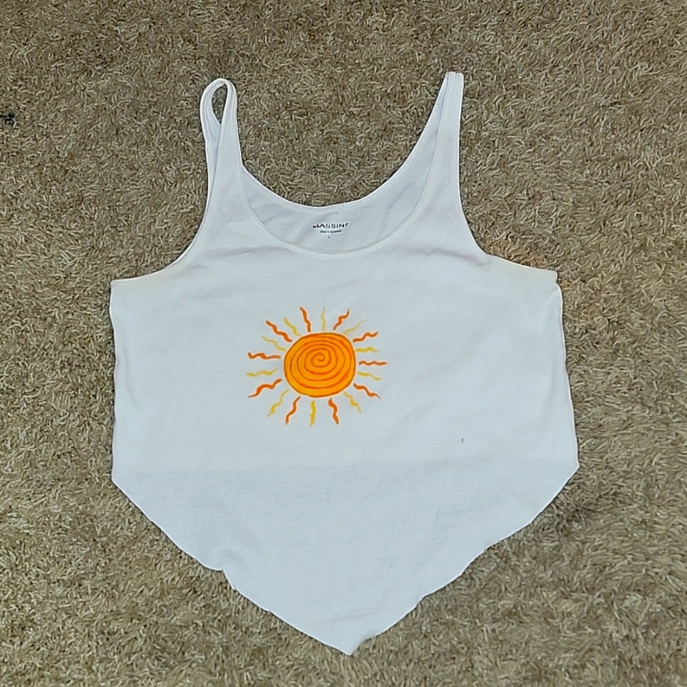 White crop top